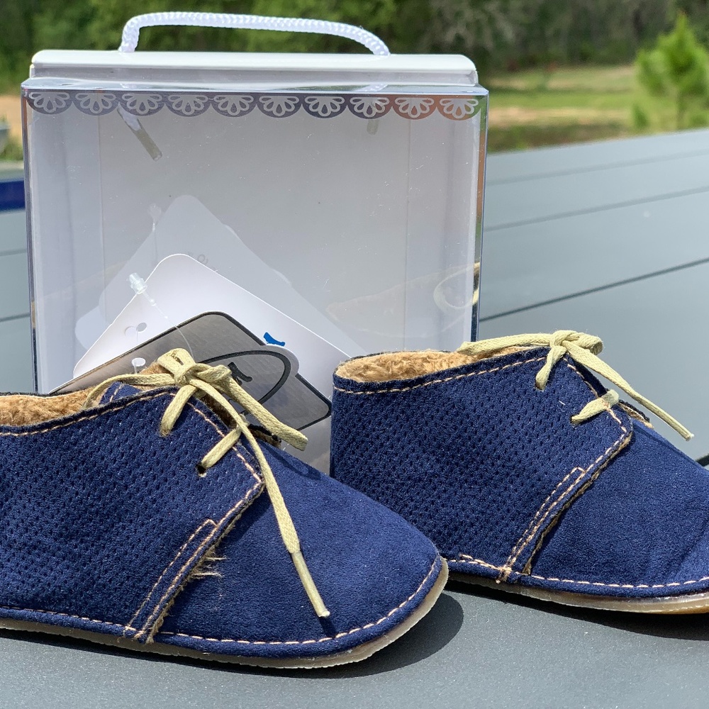 New Faux Suede Blue Brown Baby Boots NB 1 2 3 4